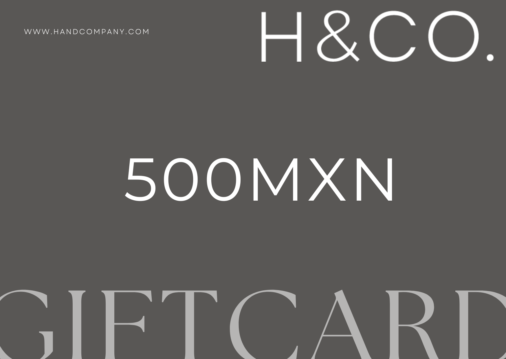 Gift Card H&Co. - Tarjeta de Regalo