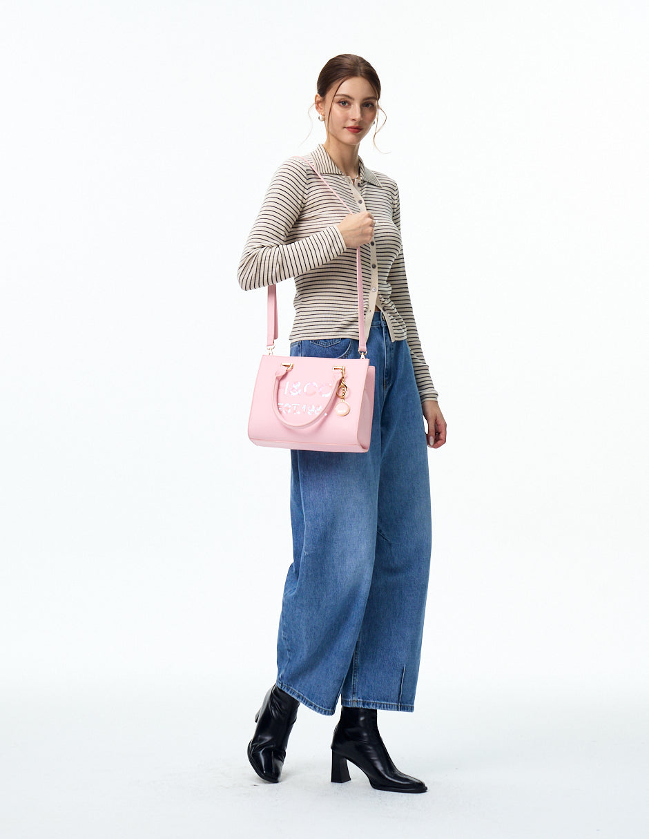 Tote Asia Logo rosa H&Co. lateral