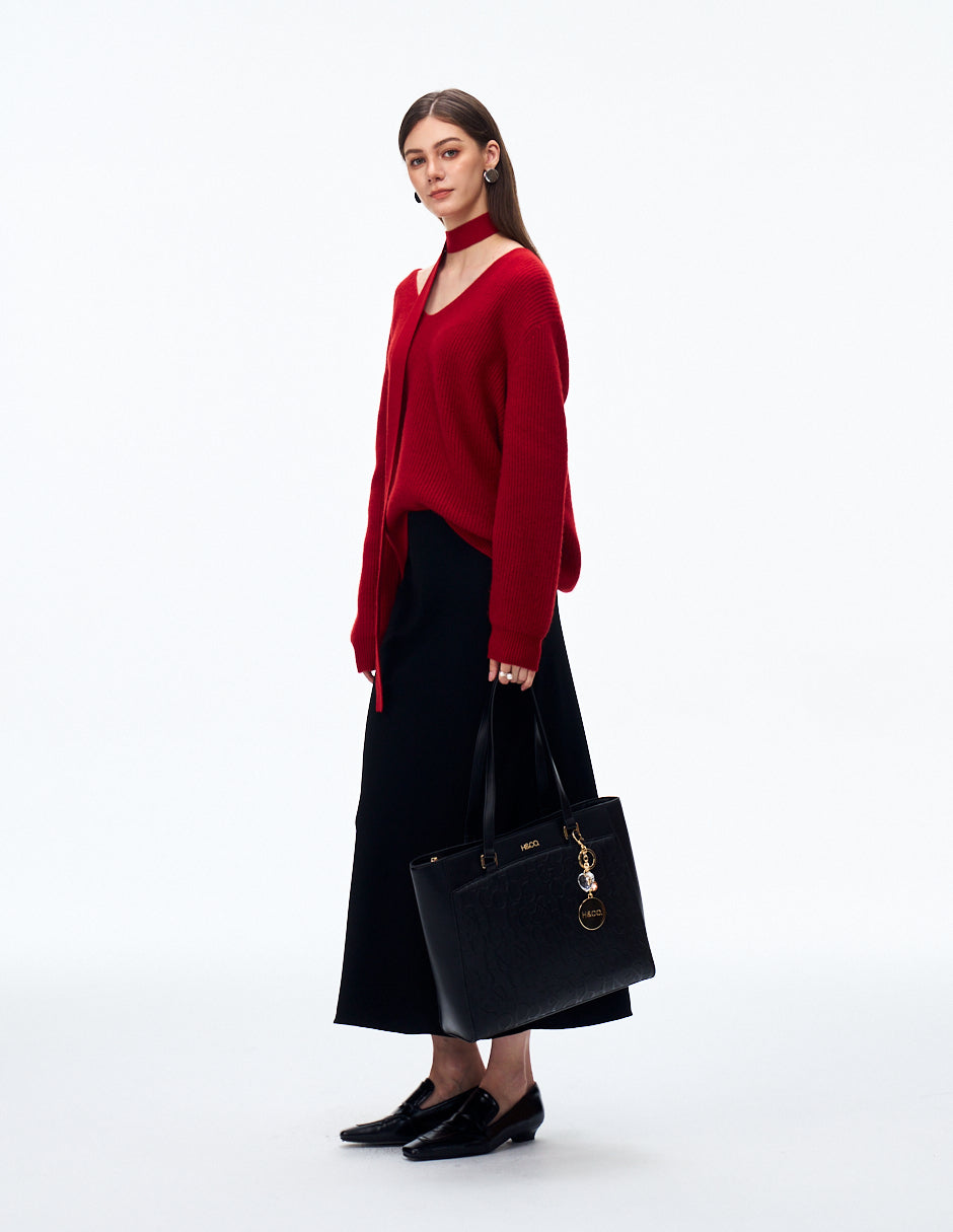 Set de Tote y Crossbody Promo Grabado Negro H&Co.