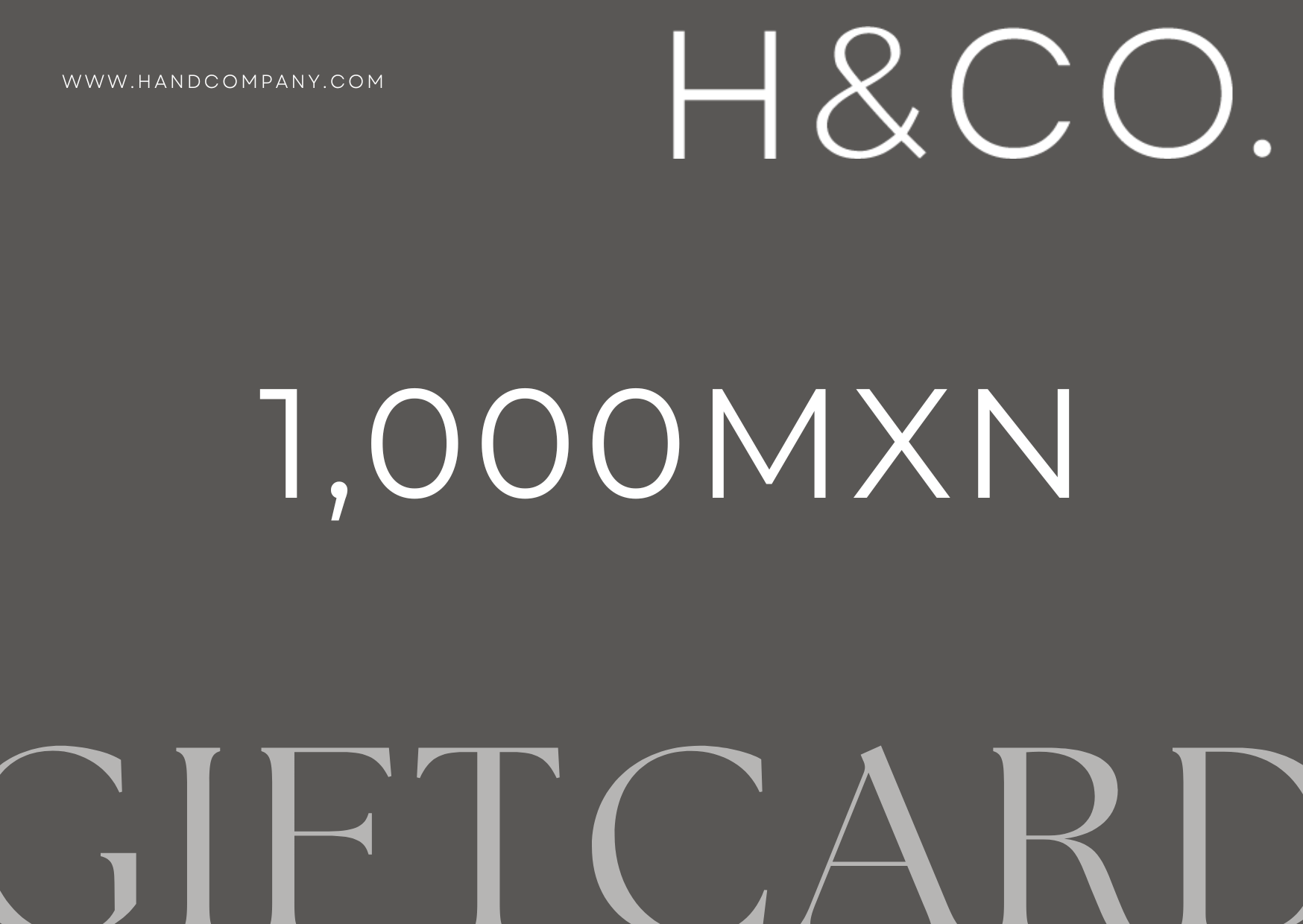 Gift Card H&Co. - Tarjeta de Regalo