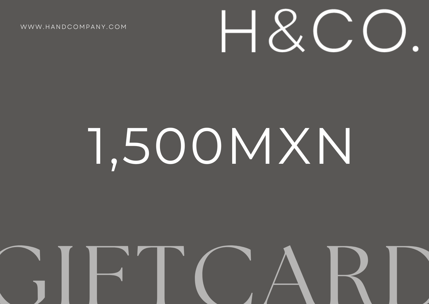 Gift Card H&Co. - Tarjeta de Regalo