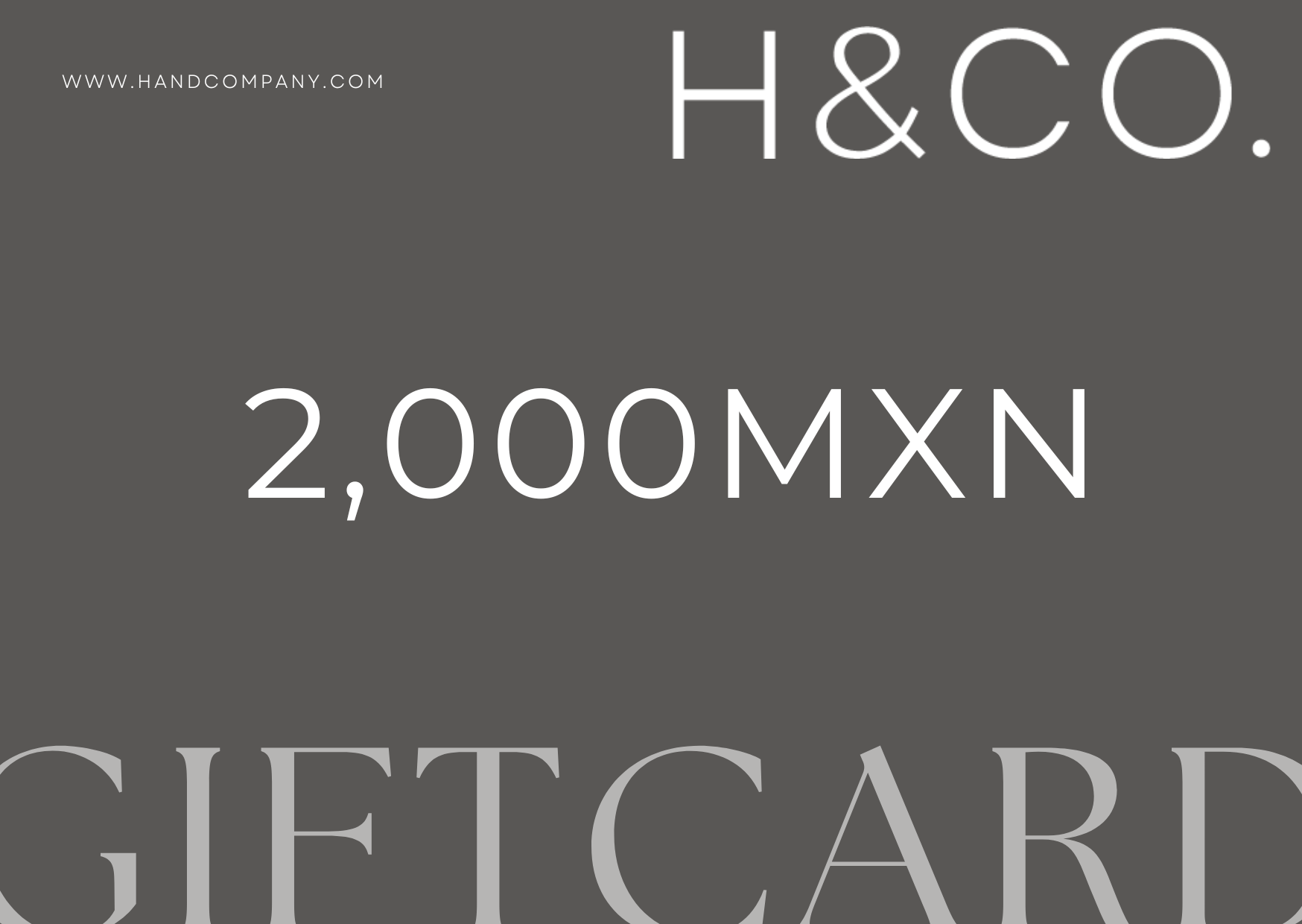 Gift Card H&Co. - Tarjeta de Regalo