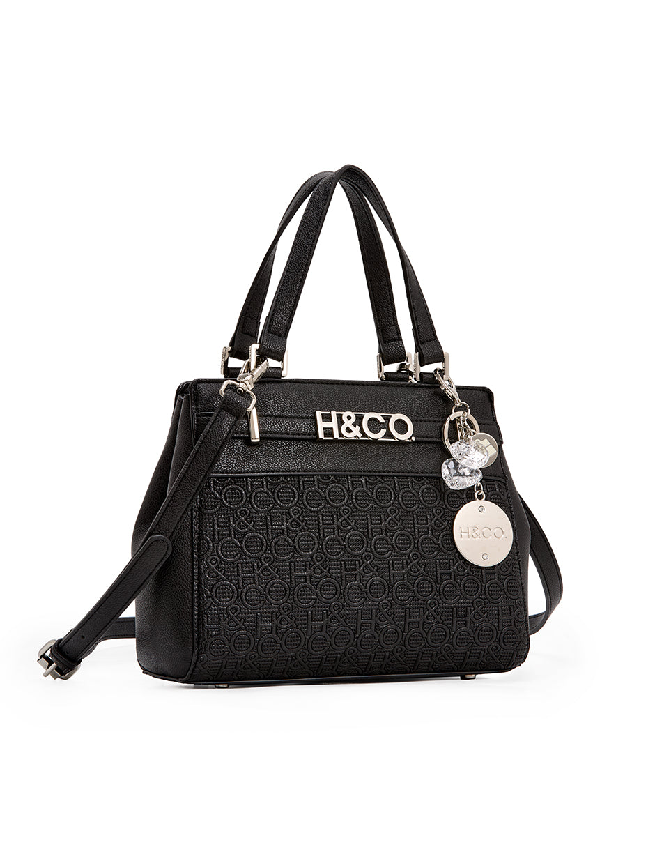 Tote Lia Grabado Negro H&Co.