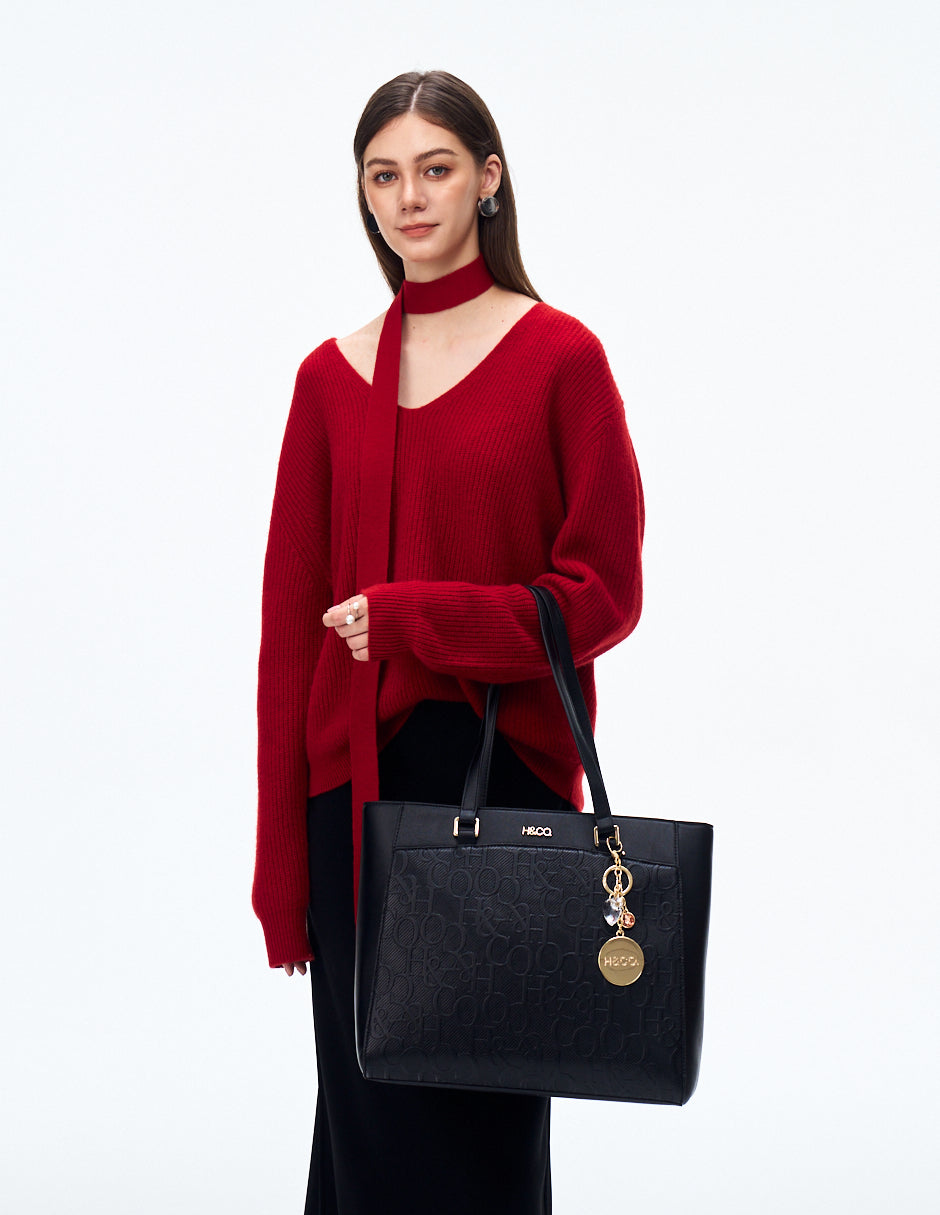 Set de Tote y Crossbody Promo Grabado Negro H&Co.