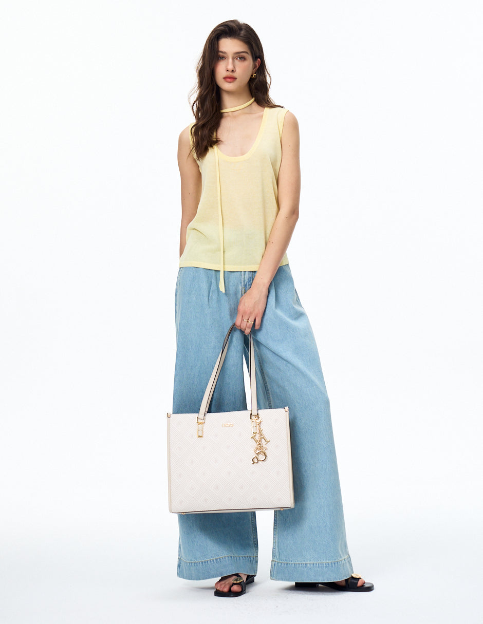 Tote Irene Logo Beige H&Co.