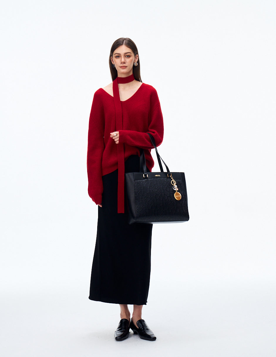 Set de Tote y Crossbody Promo Grabado Negro H&Co.