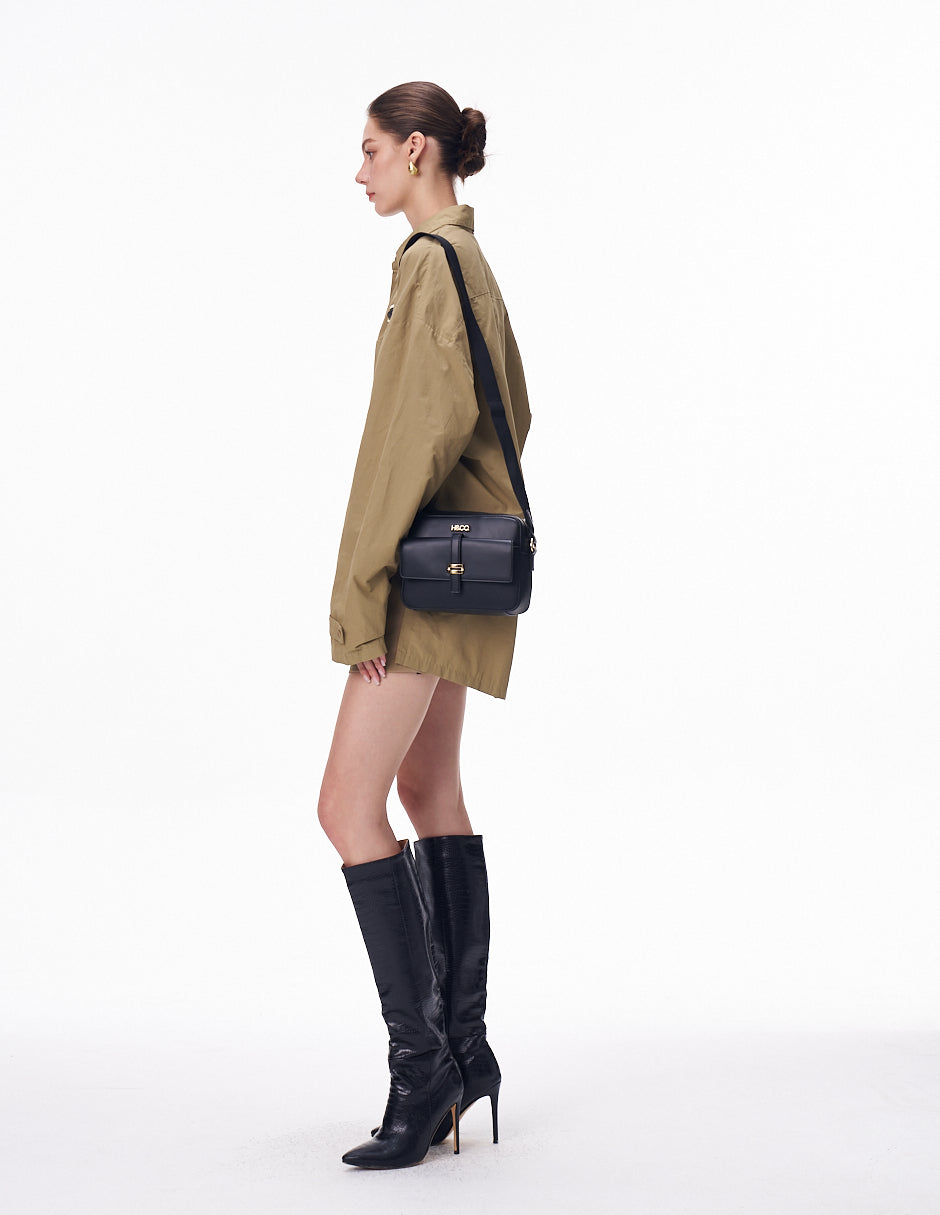 Crossbody Dimitra negro H&Co. lateral