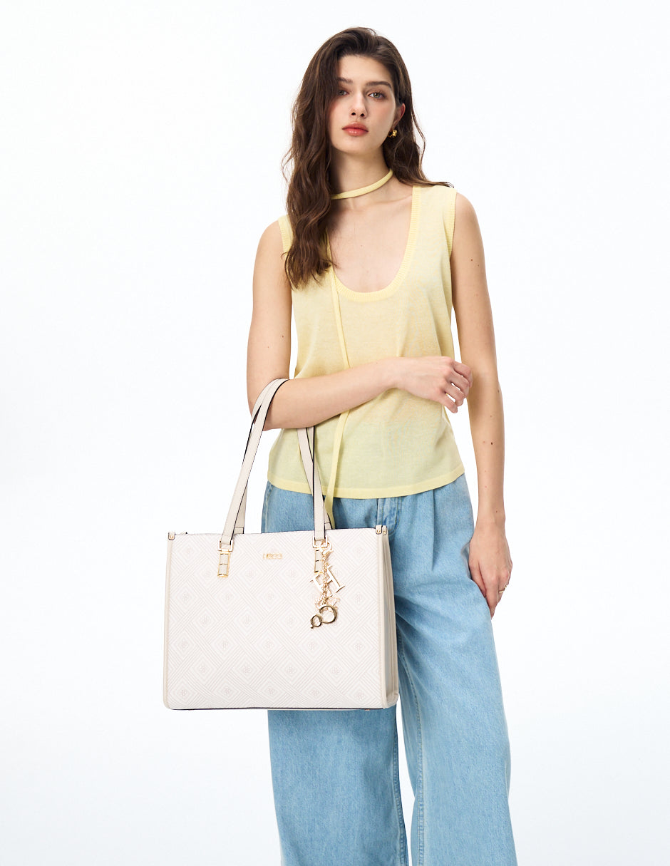 Tote Irene Logo Beige H&Co.