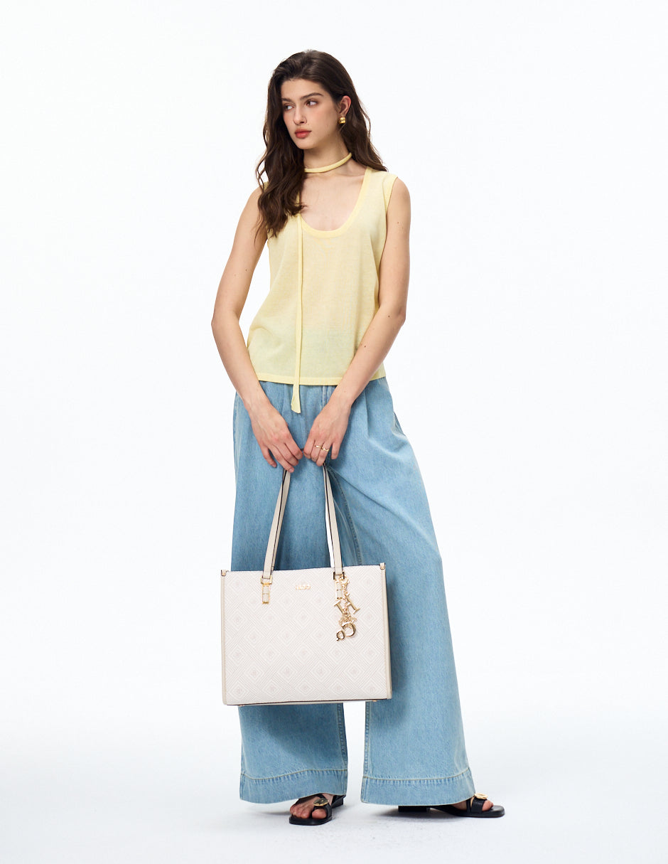 Tote Irene Logo Beige H&Co.