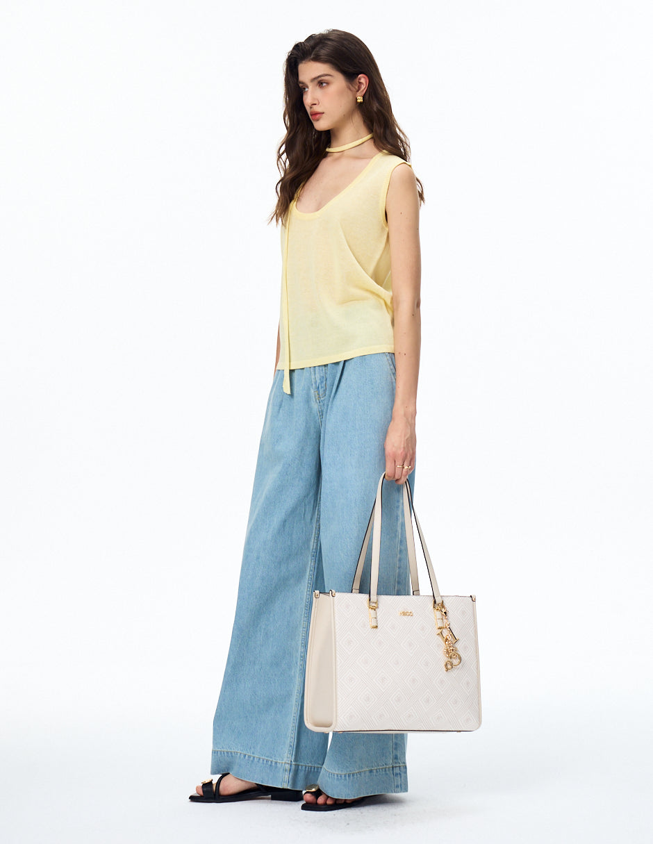 Tote Irene Logo Beige H&Co.