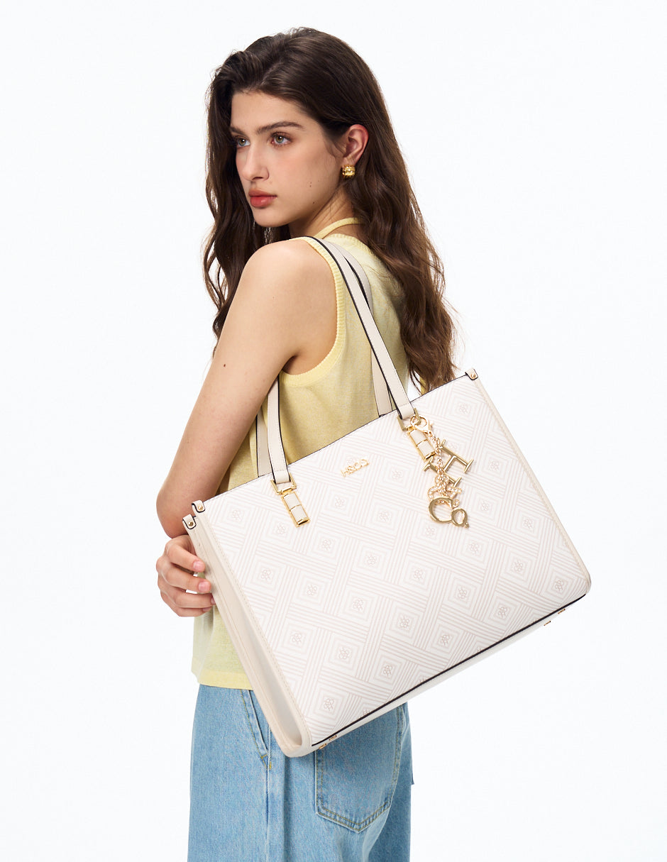 Tote Irene Logo Beige H&Co.