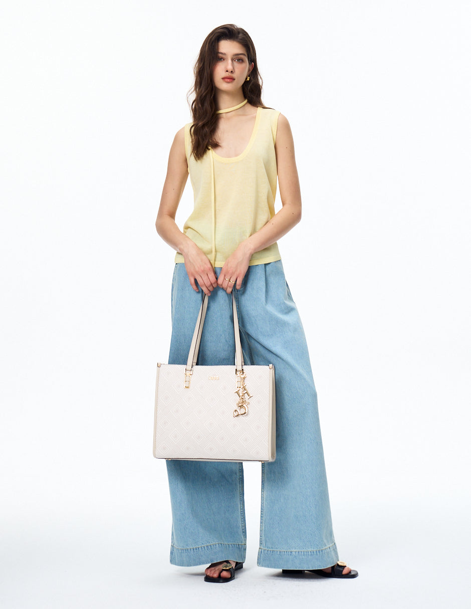 Tote Irene Logo Beige H&Co.