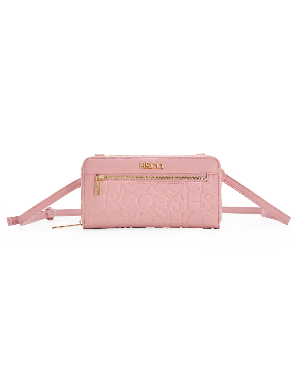 Crossbody Galatea Grabado negro H&Co. detalle correa