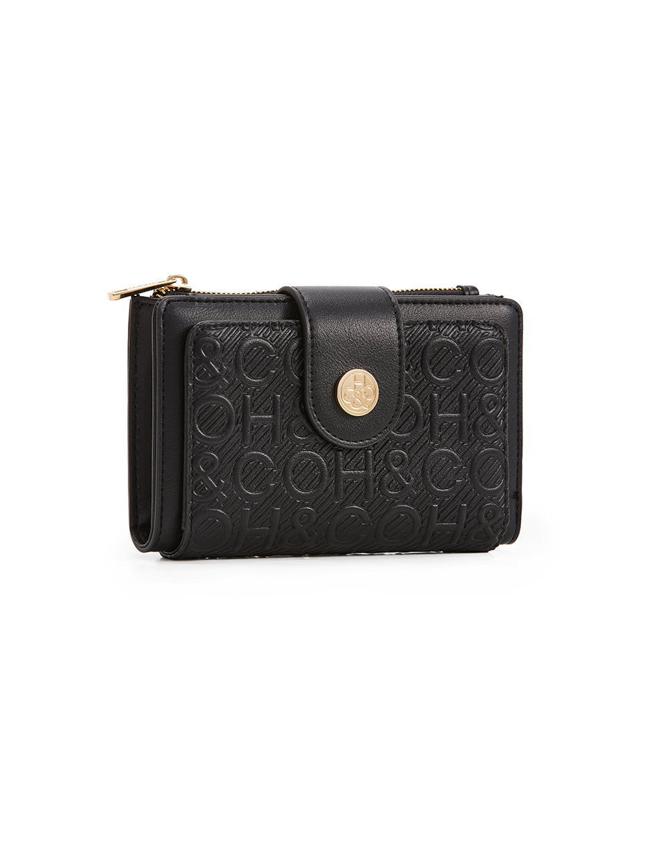 Cartera Alexis negra H&Co. detalle cierre