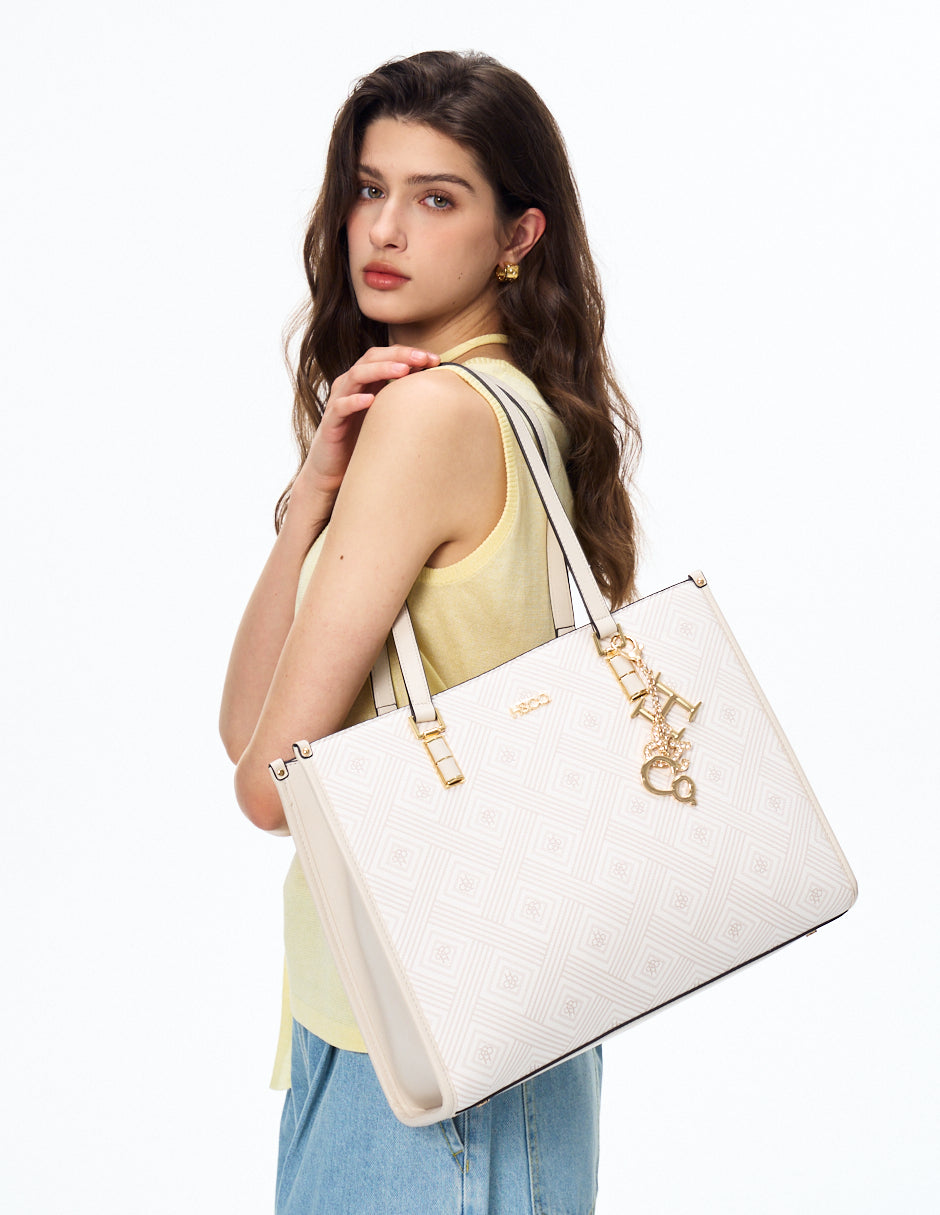 Tote Irene Logo Beige H&Co.