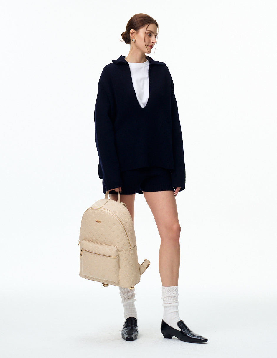 Backpack Natali Grabado Camel