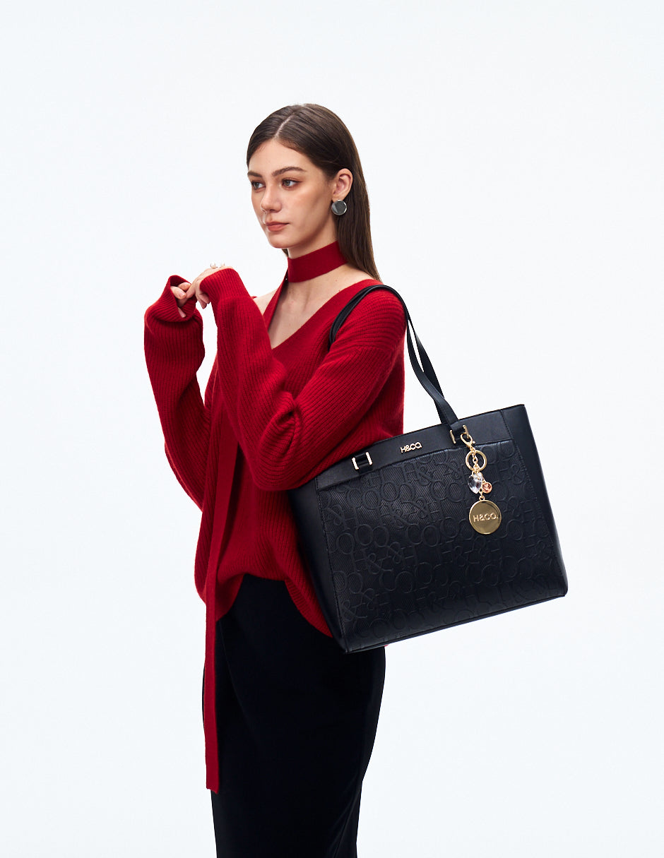 Set de Tote y Crossbody Promo Grabado Negro H&Co.