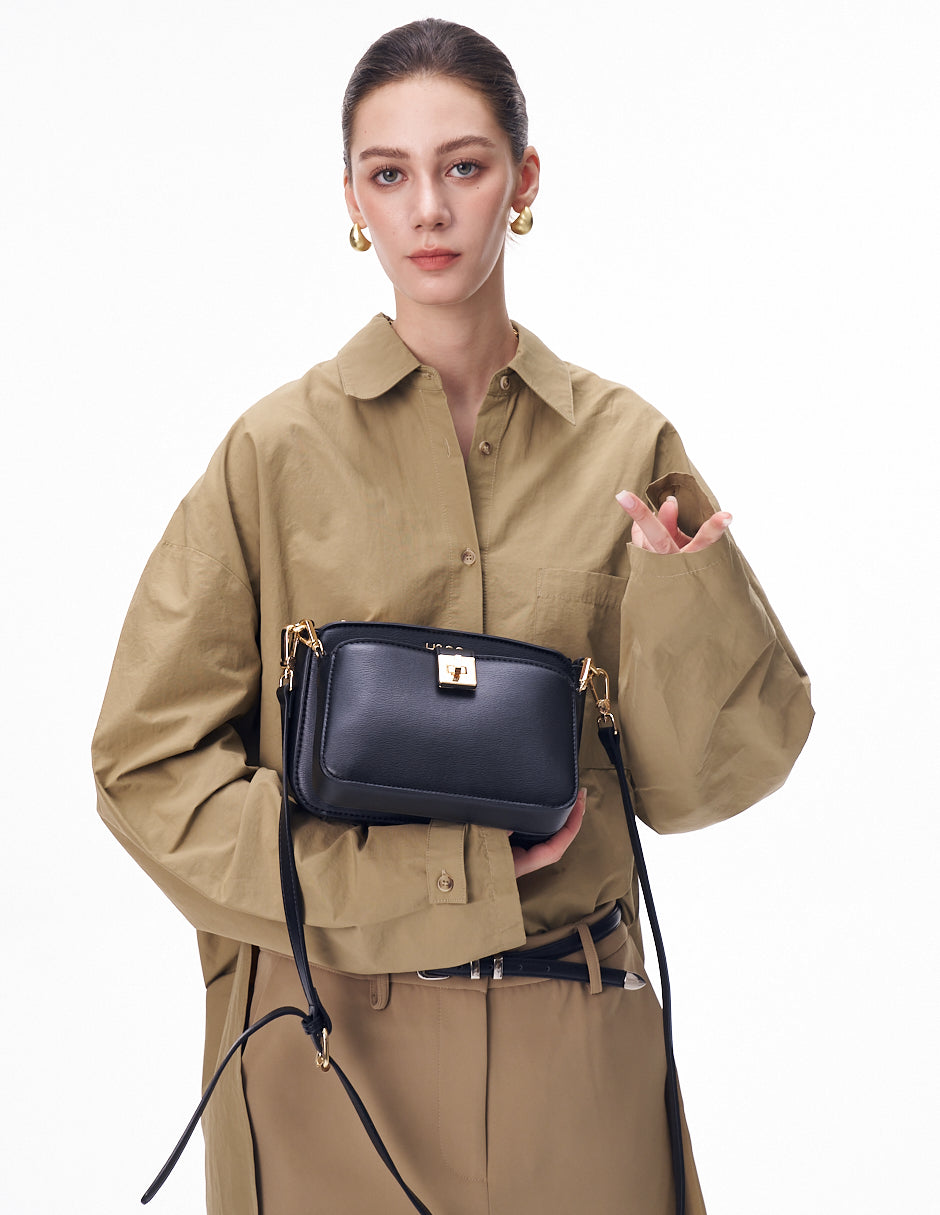 Crossbody Audrey negro H&Co. vista completa