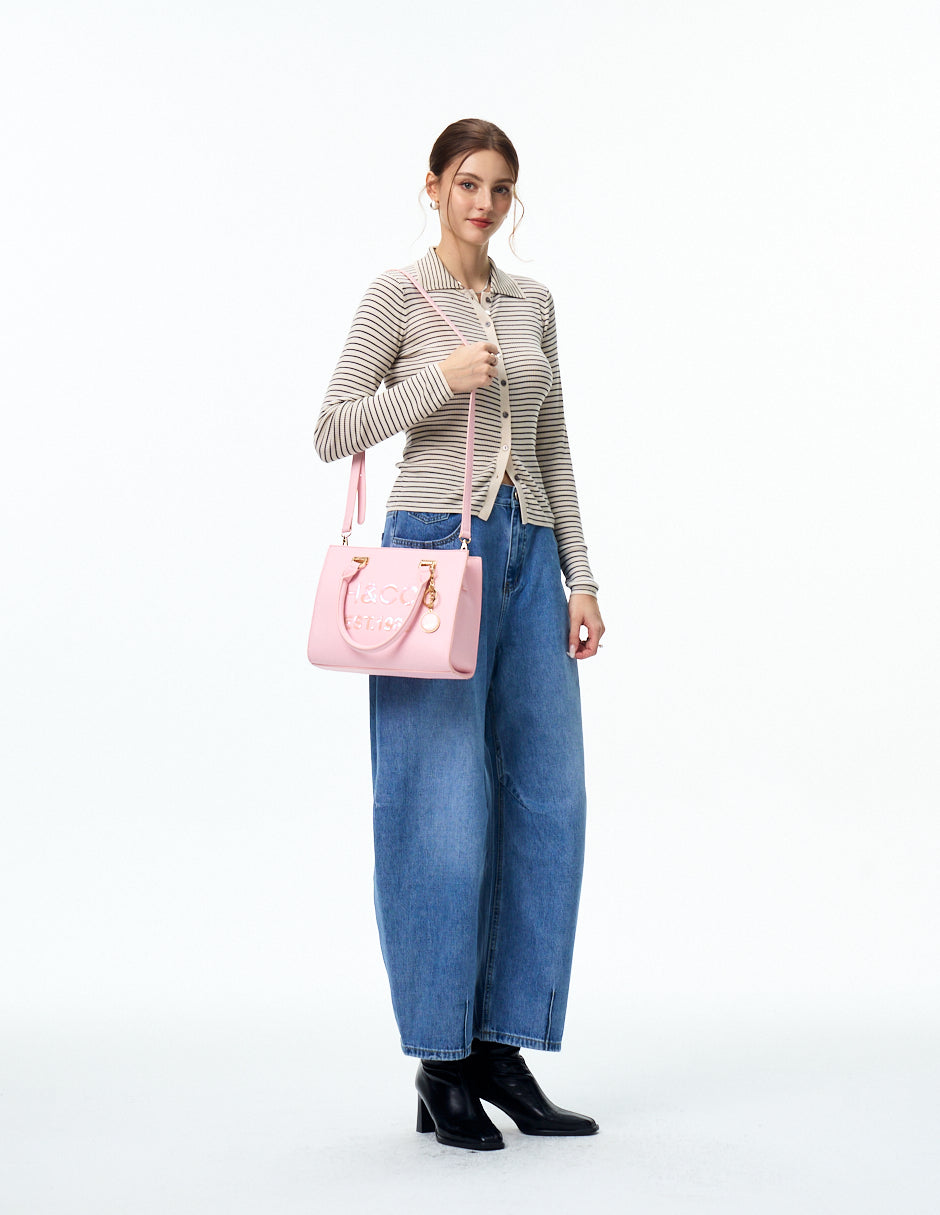 Tote Asia Logo rosa H&Co. vista frontal