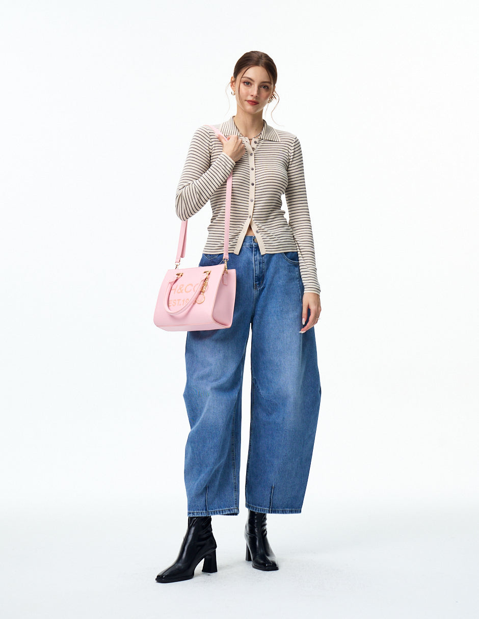 Tote Asia Logo rosa H&Co. interior