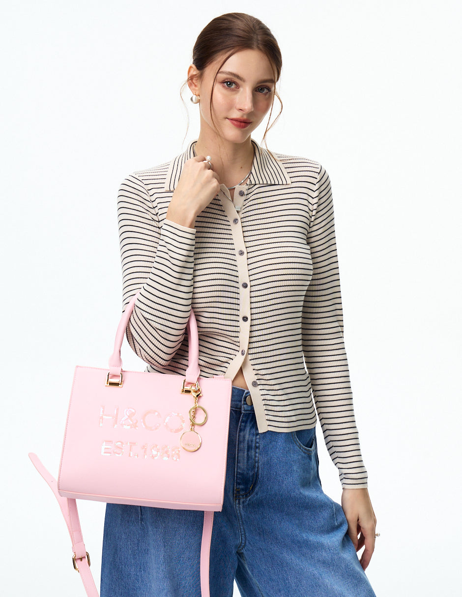 Tote Asia Logo rosa H&Co. vista completa
