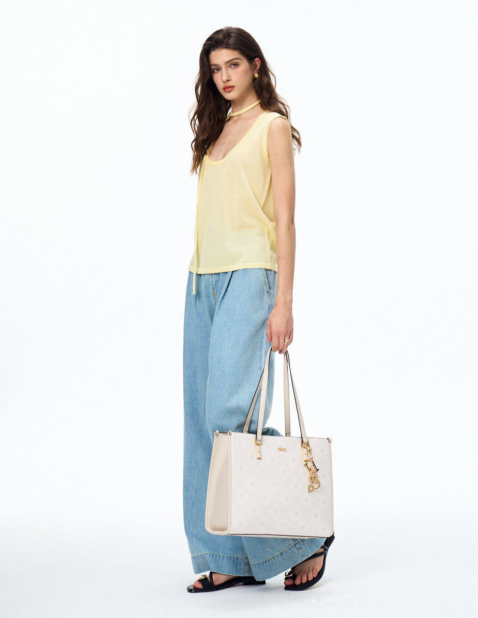 Tote Irene Logo Beige H&Co.