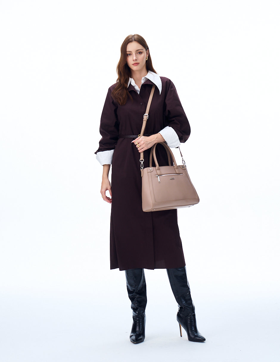 Tote Gemma taupe H&Co. detalle