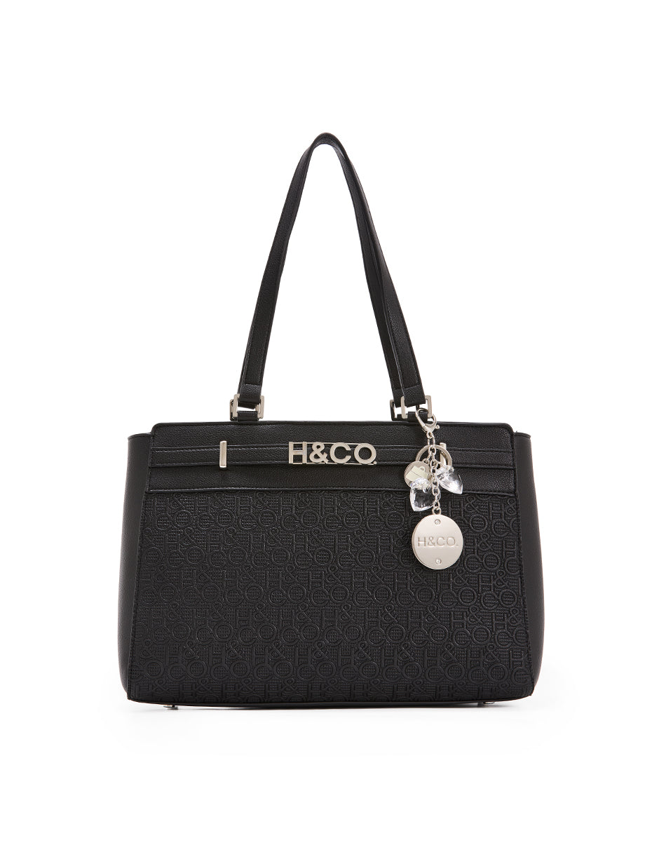 Tote Lia Grabado Negro H&Co.