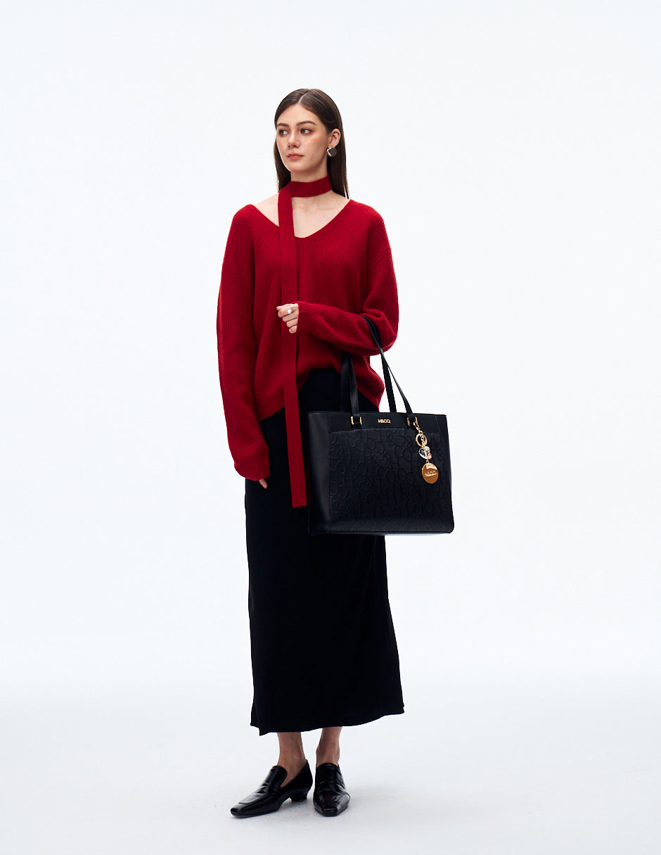 Set de Tote y Crossbody Promo Grabado Negro H&Co.