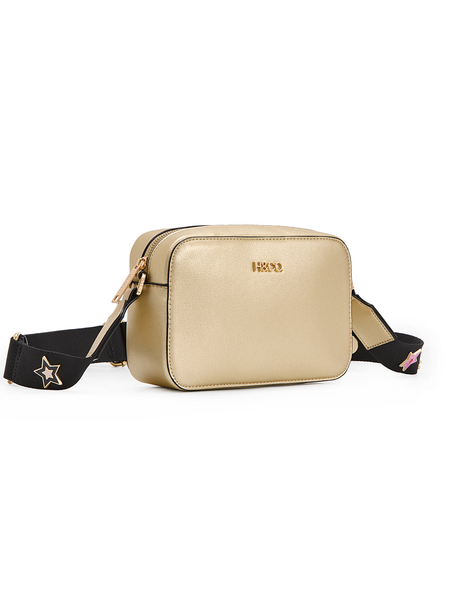 Crossbody Adele Metálico Dorado H&Co.