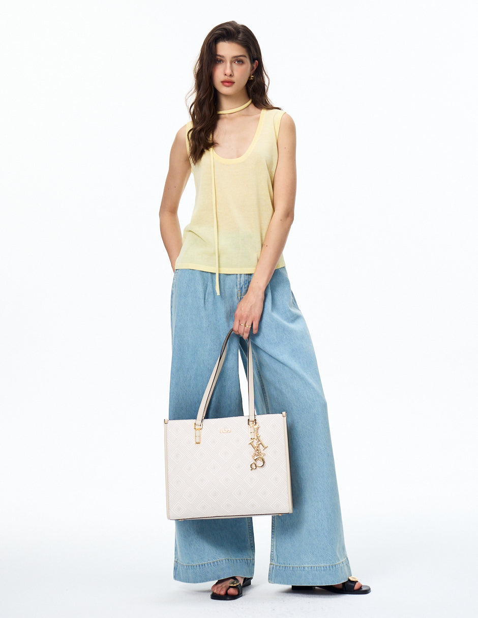 Tote Irene Logo Beige H&Co.